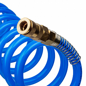 GARWIN PRO 808750-1216-05 Шланг полиуретан (PU) 12*16, витой, 5 м, синий, БРС в комплекте