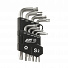 Набор ключей TORX ТS10-ТS50 пятилучевых Г-образных с отверстием 9 предметов JTC-4004
