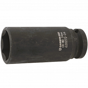 GARWIN PRO 620272-24 Головка, 1/2", 24 мм, торцевая, 6-гранная, ударная, глубокая