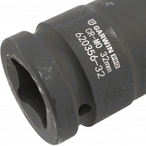 GARWIN PRO 620356-32 Головка, 1", 32 мм, торцевая, 6-гранная, ударная, глубокая