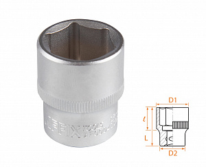 Головка торцевая стандартная шестигранная 1/2", 23 мм AFFIX AF00040023