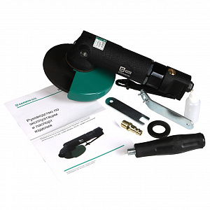 GARWIN PRO 803017-12-4 Пневматическая углошлифовальная машинка (УШМ) c рычажным включателем, 125 мм, 11000 об/мин, 450 Вт, профессиональная