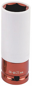 Licota AN4021L Головка, 1/2", 21 мм, торцевая, 6-гранная, ударная, глубокая, тонкостенная, для литых дисков