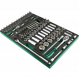 GARWIN PRO 646155 Набор инструментов 1/2" и 1/4" 155 пр. в ложементе EVA