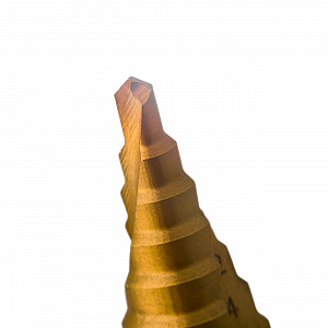 RUNTEC RT-DS4-40-19 Сверло ступенчатое RUNTEC 4-40 мм, 19 ступеней, HSS-TiN