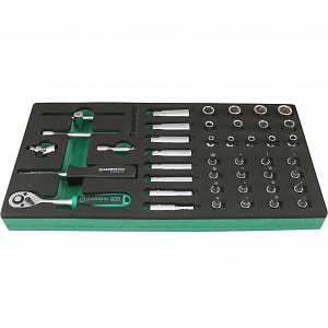 GARWIN PRO 645015 Набор торцевых головок 1/4" 43 пр. в ложементе EVA