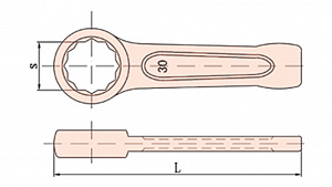 GARWIN INDUSTRIAL GSS-VA18 Ключ накидной ударный искробезопасный 1-3/8"