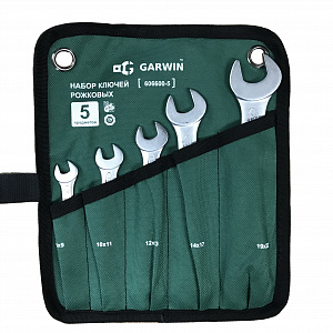 GARWIN PRO 606600-5 Набор ключей рожковых 5 предметов 8х9-19х22 мм