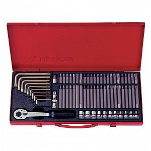 Набор вставок (бит) 3/8", Torx, Spline, Hex, 69 предметов  KING TONY 5169PR