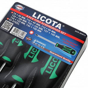 Licota ACK-384013 Набор отверток Torx 8 пр. в ложементе