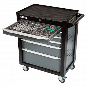 GARWIN PRO EQ-000012 Тележка инструментальная Standart 6 полок, с комплектом инструмента в разборном кейсе, 169 пр.