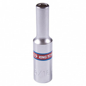 Головка торцевая глубокая шестигранная 1/4", 3/16", дюймовая KING TONY 223506S