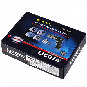 Licota PAD-03004-RU Дрель пневматическая 3/8" с реверсом 1800 об/мин, усиленная