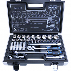 Licota ALK-0008F Набор торцевых головок 1/2" 6-ти гранных 35 пр., 8-36 мм