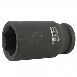 GARWIN PRO 620336-34 Головка, 3/4", 34 мм, торцевая, 6-гранная, ударная, глубокая