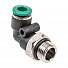 GARWIN PRO 808520-Г-6-14-1 Уголок M1/4" цанга 6 мм, с уплотнением, пластм. корпус-4004