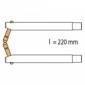 Электрод угловой L=220 мм / 20 град. для клещей HAMMER DDT (комплект)