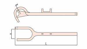 GARWIN INDUSTRIAL GSS-VPD06 Ключ вентильный искробезопасный 80 мм, R=40 мм