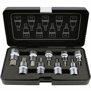 Licota TBS-12185A Набор головок 1/2" с шестигранными вставками 4-17 мм 9пр.