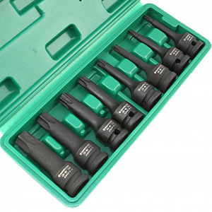 GARWIN PRO 626625-8-12 Набор ударных TORX 1/2" 8 пр. T30-T80, 78 мм