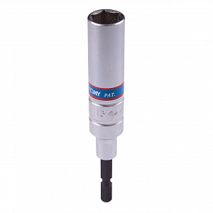 Головка для шуруповерта шестигранная 1/4", 13 мм, L = 110 мм KING TONY 76C1113M