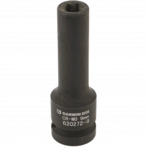 GARWIN PRO 620272-9 Головка, 1/2", 9 мм, торцевая, 6-гранная, ударная, глубокая