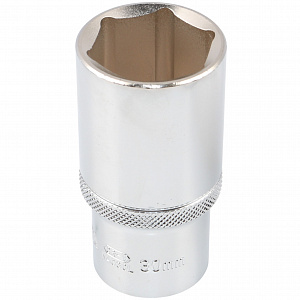 Licota N4030L Головка, 1/2", 30 мм, торцевая, 6-гранная, глубокая
