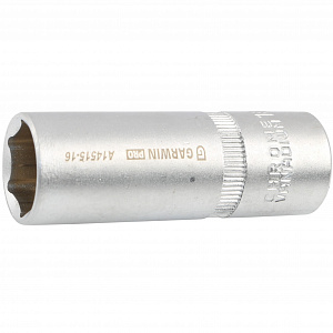 GARWIN PRO A14515-16 Головка, 1/2", 16 мм, торцевая, 6-гранная, свечная, магнитный фиксатор