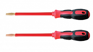 GARWIN INDUSTRIAL GSX-E32 Отвертка шлицевая c двухкомпонентной ручкой искробезопасная VDE 1000V SL10х300 мм