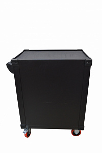Инструментальная тележка GW-7ST Black (Great Wolf) 7 ящиков, увеличенные колеса с тормозом, ЦЗ, усиленная