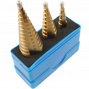 GARWIN INDUSTRIAL 102550-4-12*4-30 Набор ступенчатых сверл 4-12, 4-20, 4-30 мм, HSS, TiN