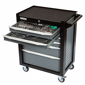 GARWIN PRO EQ-000012 Тележка инструментальная Standart 6 полок, с комплектом инструмента в разборном кейсе, 169 пр.