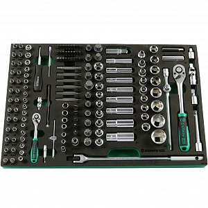 GARWIN PRO 646155 Набор инструментов 1/2" и 1/4" 155 пр. в ложементе EVA