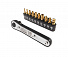 Набор бит 1/4" SL6, PH1-2, TORX, Т10Н-Т40Н с ключом трещоткой 11 предметов JTC-4004