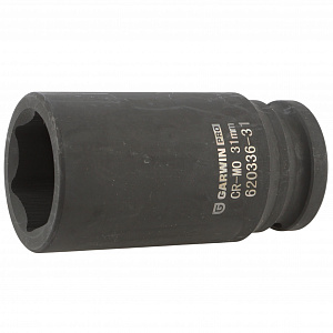 GARWIN PRO 620336-31 Головка, 3/4", 31 мм, торцевая, 6-гранная, ударная, глубокая