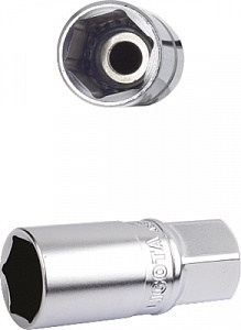 Licota ASP-C1221 Головка, 1/2", 21 мм, торцевая, 6-гранная, глубокая, свечная
