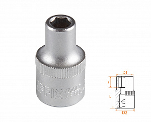 Головка торцевая стандартная шестигранная 1/2", 13 мм AFFIX AF00040013