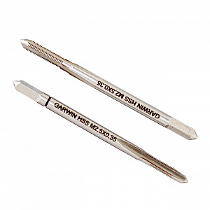 GARWIN INDUSTRIAL GM-TF025035 Метчики ручные Mf2,5x0.35, DIN 2181, HSS, 6H, комплект из 2 штук
