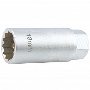 Licota PAW-34C Головка, 3/8", 18 мм, торцевая, 12-гранная, глубокая, свечная