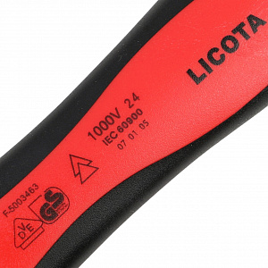 Licota AKD-V005 Нож электрика для снятия изоляции VDE 1000В, с изолированным лезвием