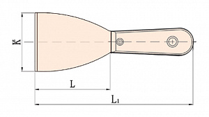 GARWIN INDUSTRIAL GSS-XDE06 Шпатель искробезопасный 145х150 мм с деревянной рукояткой