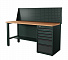 RUNTEC RTI17F-TI6-NI-P17-7016 Верстак серии Industrial, 1700 мм, фанера, тумба с 6-ю ящиками, экран 500, серый RAL 7016-4004