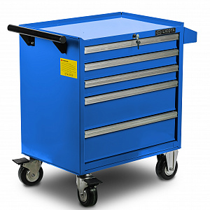 Licota AWX-2602B-N-R Тележка инструментальная с карманом, 5 полок, синяя