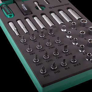 GARWIN PRO 645010 Набор торцевых головок 1/4" 43 пр. в ложементе EVA