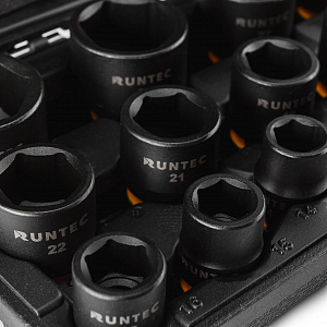 RUNTEC RT-IS1B15 Набор ударных головок RUNTEC 1/2", 10-32 мм, CrMo, 15 предметов