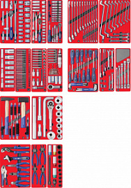 Набор инструментов "ЭКСПЕРТ" для тележки, 17 ложементов, 323 предмета МАСТАК 5-00323-4015213
