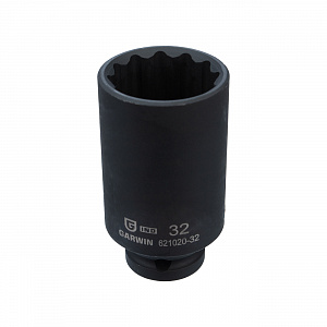 GARWIN INDUSTRIAL 621020-32 Головка, 1/2", 32 мм, торцевая, 12-гранная, ударная, глубокая