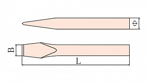 GARWIN INDUSTRIAL GSS-YK04 Зубило цилиндрическое искробезопасное 16х160 мм
