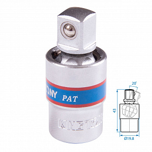 Кардан 3/8", шаровый KING TONY 3793