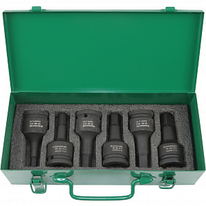 GARWIN PRO 626605-6-34 Набор ударных шестигранников 3/4" HEX 6 пр. 12-24 мм, 100 мм